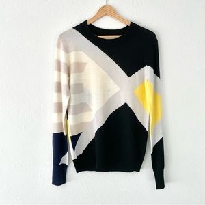 NWT Public School PSNY Sweater Pullover Jumper Geometric Merino Blend Wool